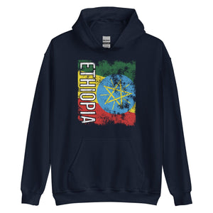 Ethiopia Flag - Distressed Flag Hoodie