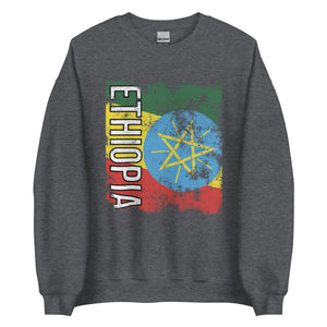 Ethiopia Flag - Distressed Flag Sweatshirt