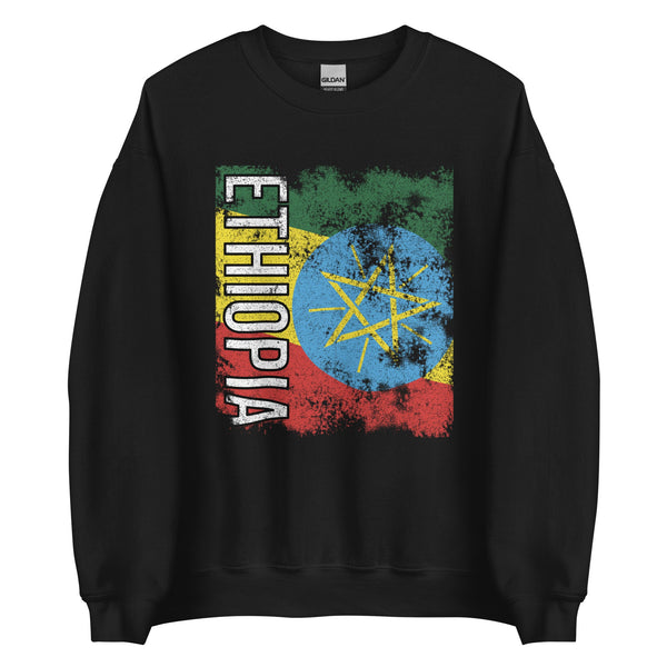 Ethiopia Flag - Distressed Flag Sweatshirt