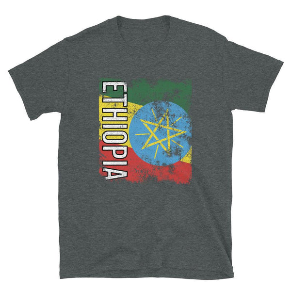 Ethiopia Flag Distressed T-Shirt