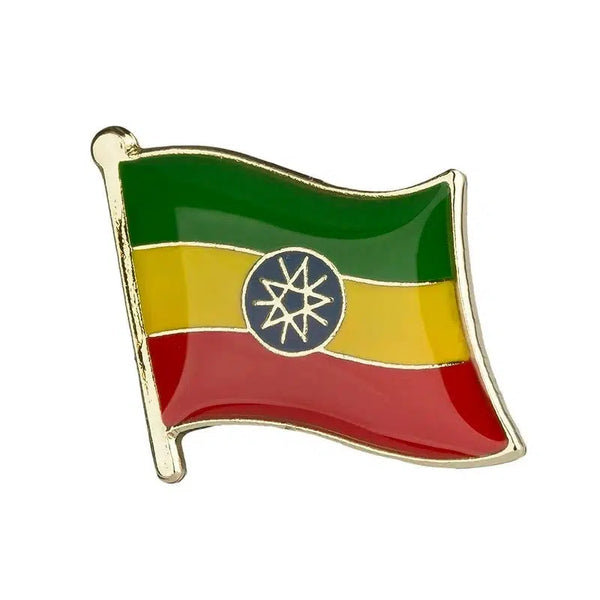 Ethiopia Flag Lapel Pin - Enamel Pin Flag