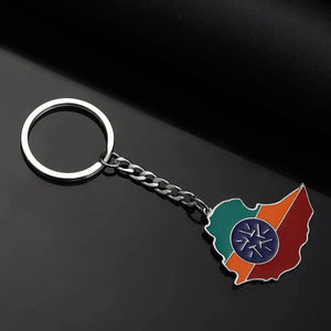 Ethiopia Flag Map Keychain