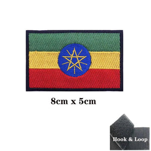 Ethiopia Flag Patch - Iron On/Hook & Loop Patch