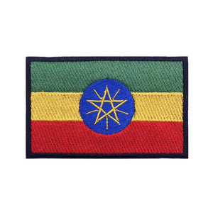 Ethiopia Flag Patch - Iron On/Hook & Loop Patch