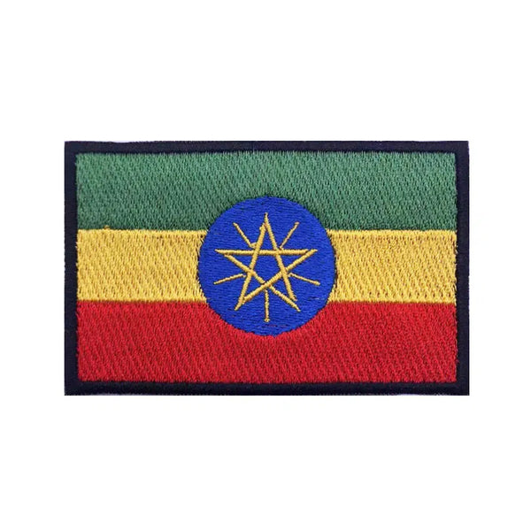 Ethiopia Flag Patch - Iron On/Hook & Loop Patch