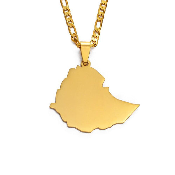 Ethiopia Map Necklace