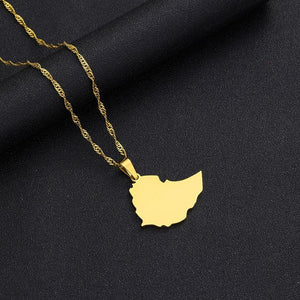 Ethiopia Map Necklace