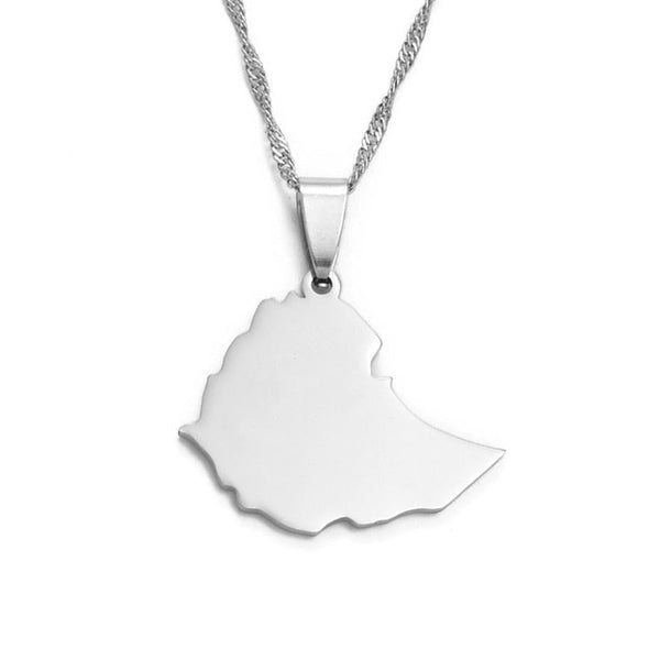 Ethiopia Map Necklace