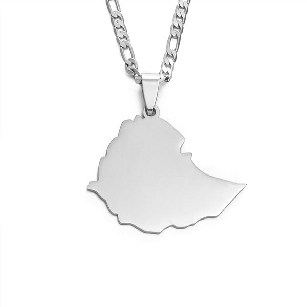 Ethiopia Map Necklace