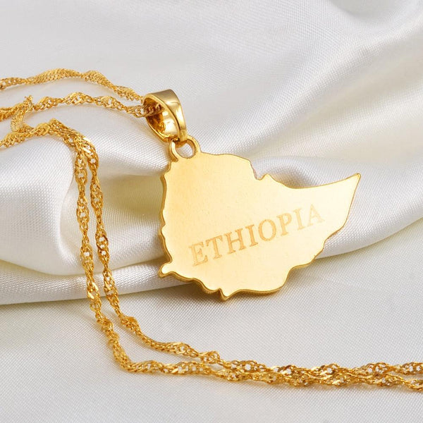 Ethiopia Map Necklace