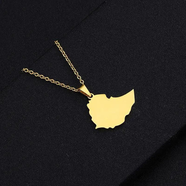 Ethiopia Map Necklace
