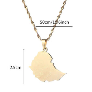 Ethiopia Map Necklace