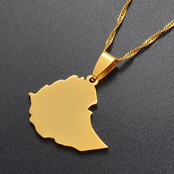 Ethiopia Map Necklace