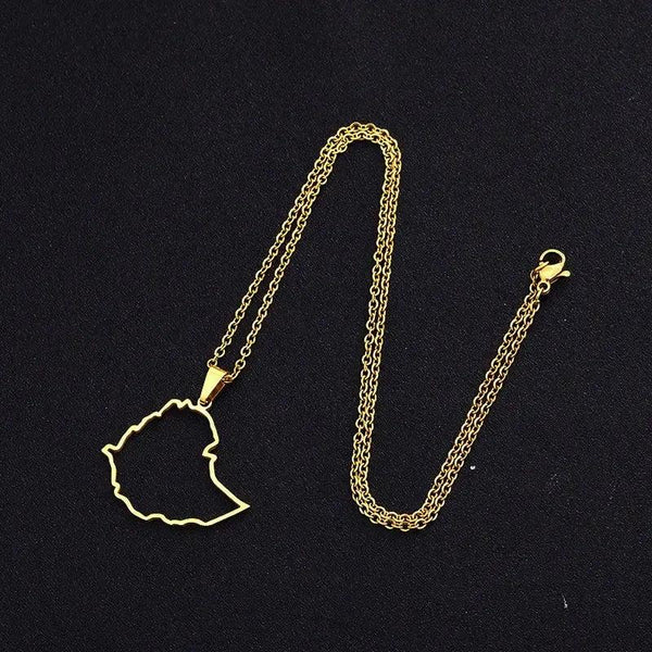 Ethiopia Map Necklace