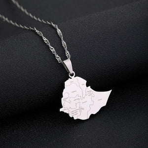 Ethiopia Map Necklace