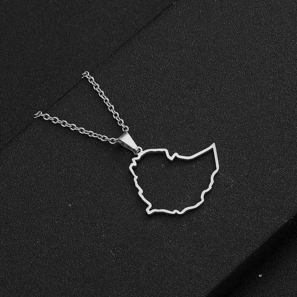 Ethiopia Map Necklace