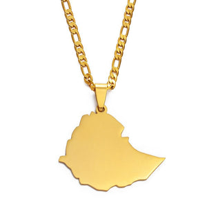 Ethiopia Map Necklace