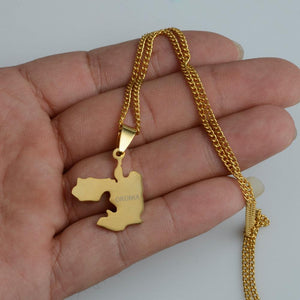 Ethiopia Map Necklace