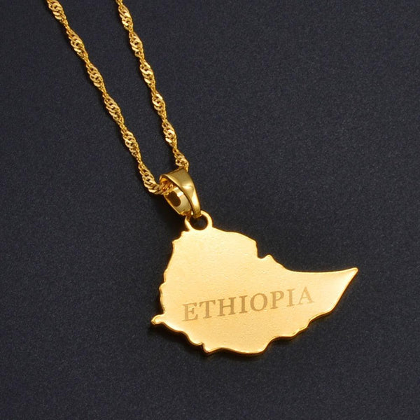 Ethiopia Map Necklace