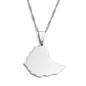 Ethiopia Map Necklace