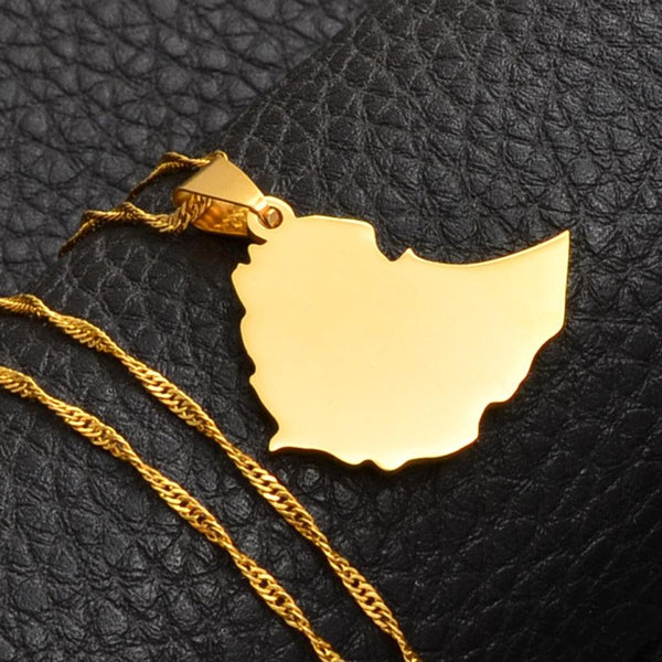 Ethiopia Map Necklace