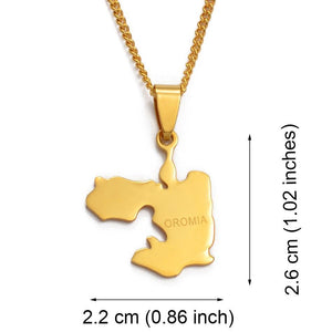 Ethiopia Map Necklace