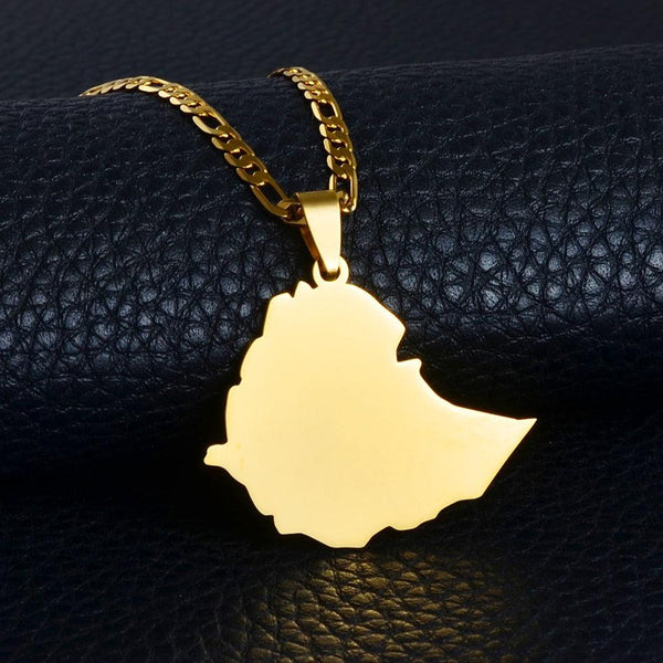 Ethiopia Map Necklace