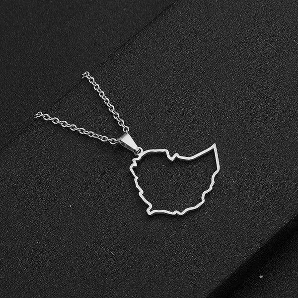 Ethiopia Map Necklace
