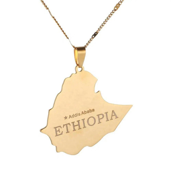 Ethiopia Map Necklace