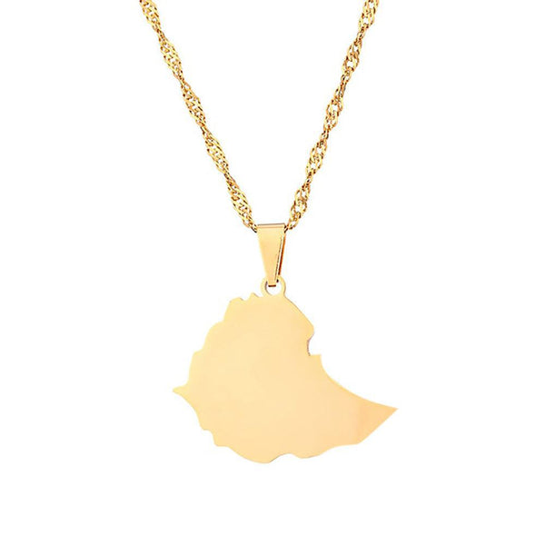 Ethiopia Map Necklace