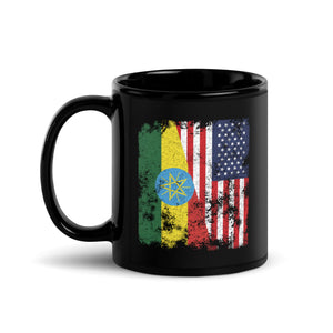 Ethiopia USA Flag - Half American Mug