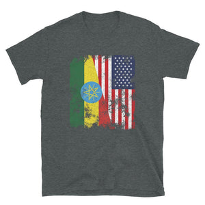 Ethiopia USA Flag - Half American T-Shirt