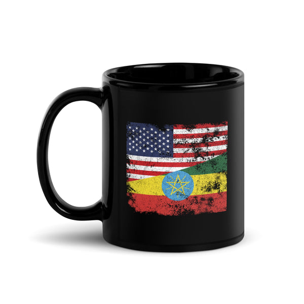 Ethiopia USA Flag Mug