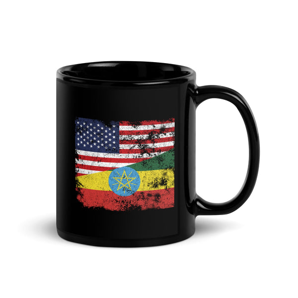 Ethiopia USA Flag Mug