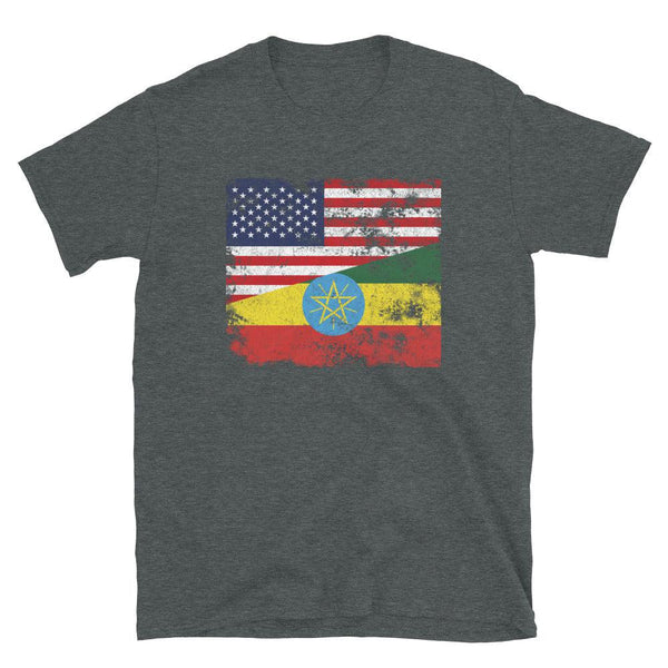 Ethiopia USA Flag T-Shirt