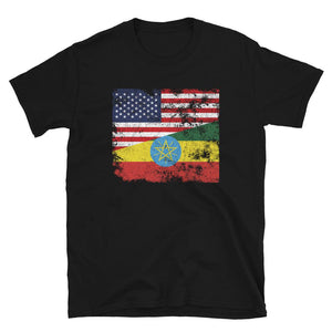 Ethiopia USA Flag T-Shirt