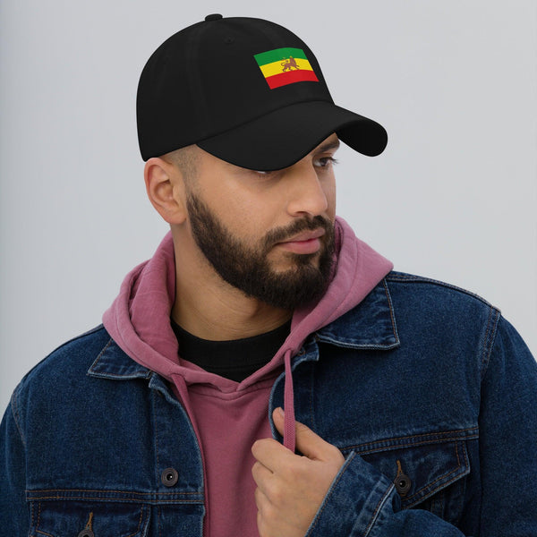 Ethiopian Lion of Judah Flag Cap - Adjustable Dad Hat