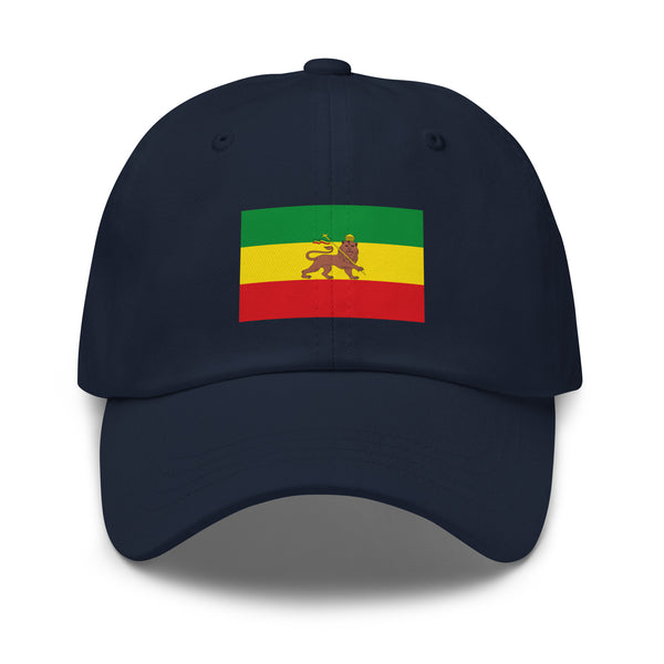 Ethiopian Lion of Judah Flag Cap - Adjustable Dad Hat