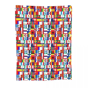 European Flags Flannel Blanket – Country Flags Throw Blanket