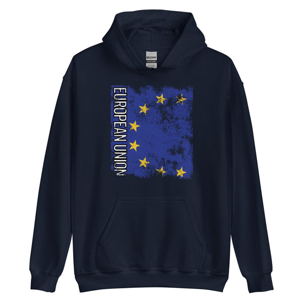 European Union Flag - Distressed Flag Hoodie