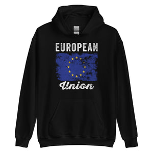 European Union Flag Distressed Hoodie