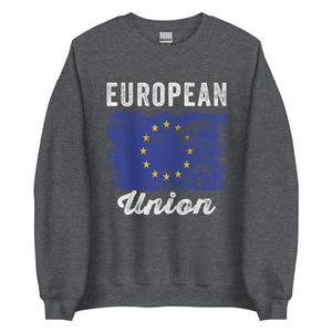 European Union Flag Distressed Sweatshirt