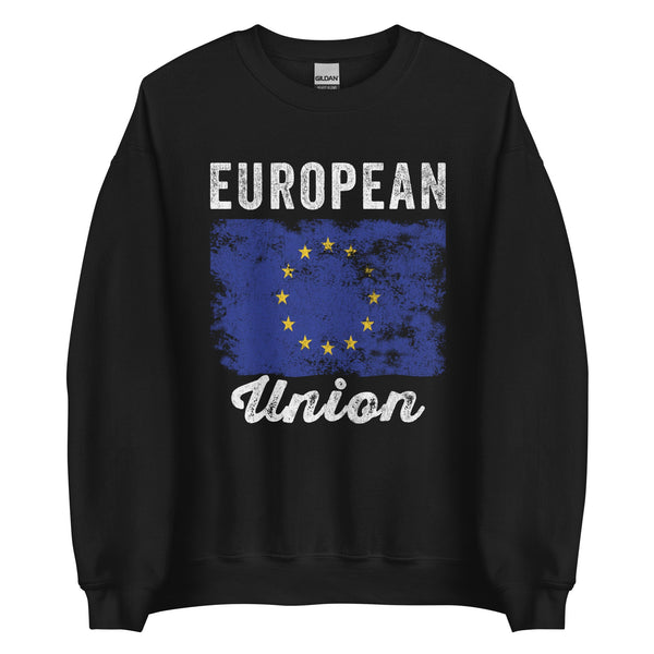 European Union Flag Distressed Sweatshirt