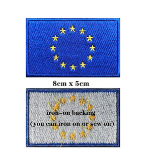 European Union Flag Patch - Iron On/Hook & Loop Patch