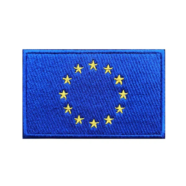 European Union Flag Patch - Iron On/Hook & Loop Patch