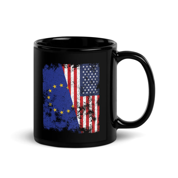 European Union USA Flag - Half American Mug