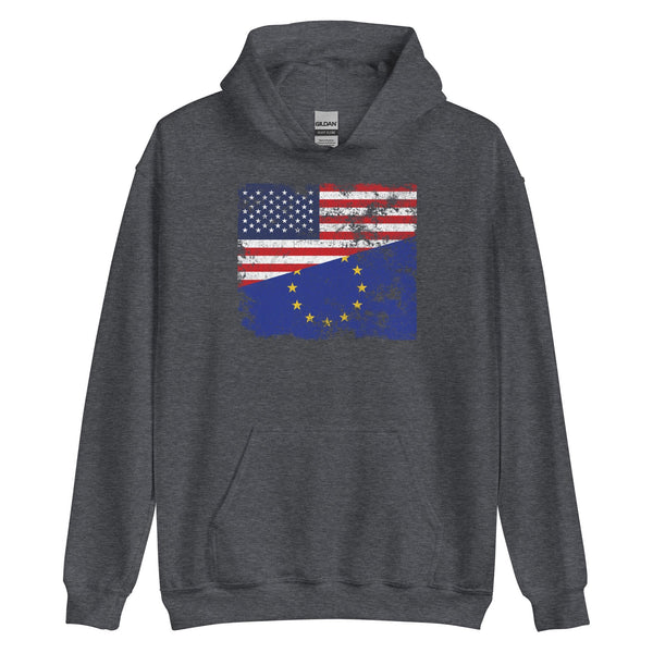 European Union USA Flag Hoodie