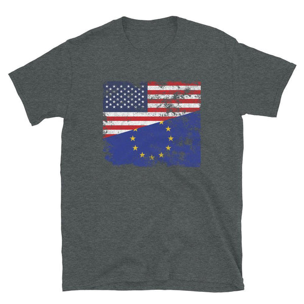 European Union USA Flag T-Shirt