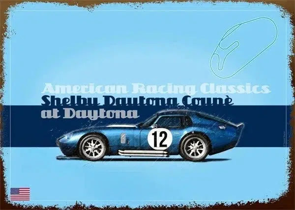 F1 Race Track Poster - Vintage Flag - Decorative Metal Tin Signs