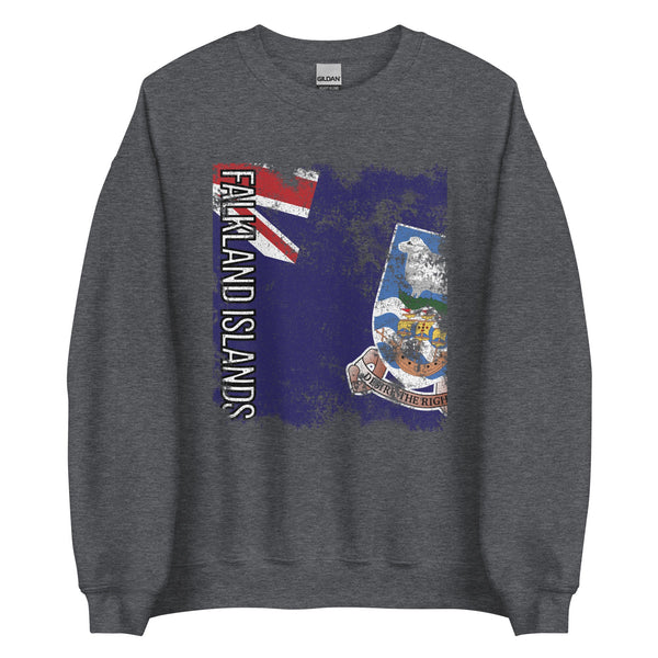 Falkland Islands Flag - Distressed Flag Sweatshirt